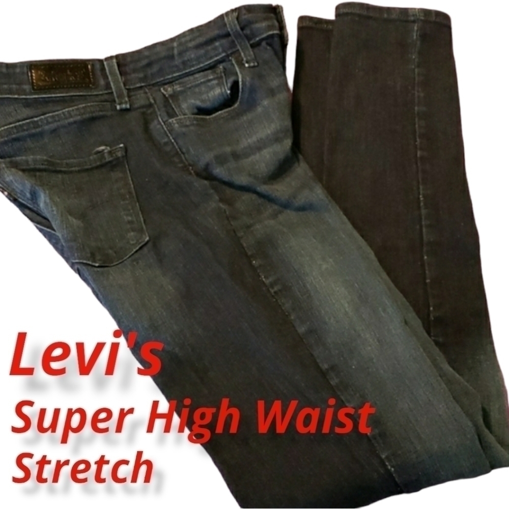 LEVI'S Rib Cage High Waist Skinny Stretch Blk Tag EUC